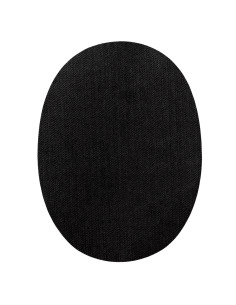 Applikation, Patch, Bügelbild: Stoffflicken Oval Schwarz...