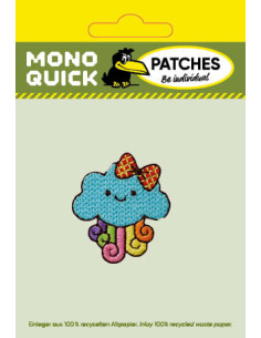 Appliques, Patch, Écusson thermocollant : Nuage avec noeud 2