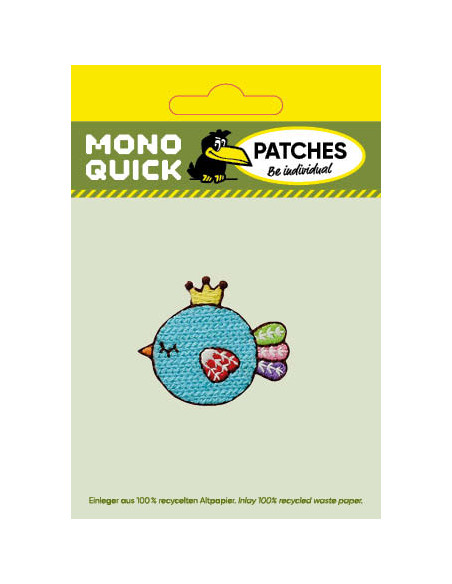 Appliques, Patch, Écusson thermocollant: Oiseau avec couronne