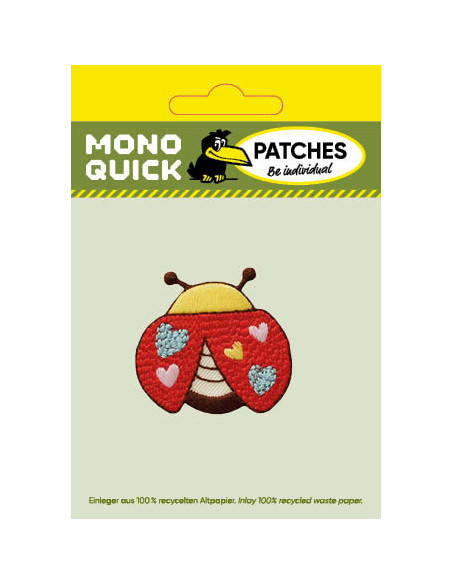 Appliques, Patch, Écusson thermocollant: Coeurs de coccinelle