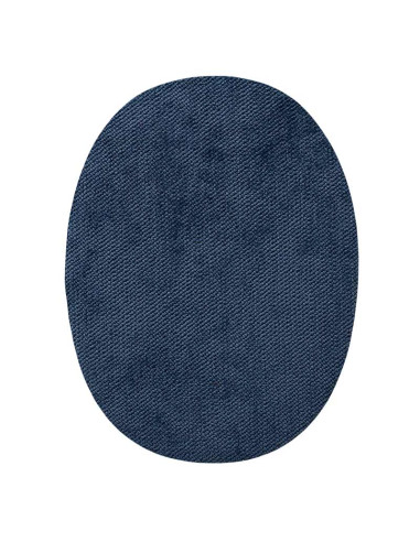 Applicatie, Patch, Strijkapplicatie: Stoffen patches ovaal marine 2 stuks.
