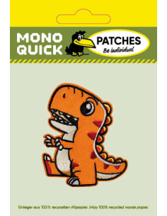 Applikation,Patch,Aufbügler: Dino Orange 2