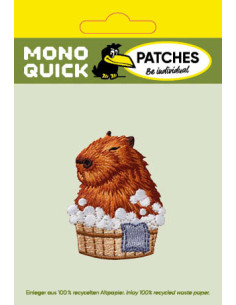 Applikation, Patch, Bügelbild: Biber Wäsche 2