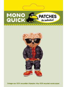 Appliques, Patch, Écusson thermocollant : Ours avec lunettes 2