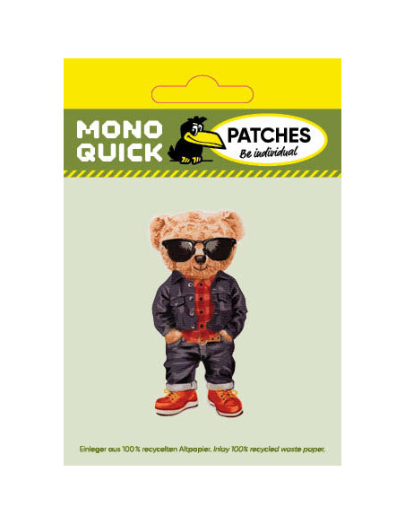 Appliques, Patch, Écusson thermocollant : Ours avec lunettes