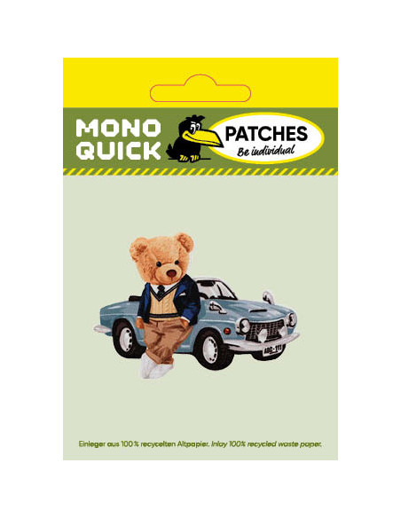 Appliques, Patch, Écusson thermocollant : Ours avec voiture