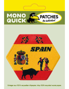 Applikation, Patch, Bügelbild: Wabe Spanien 2
