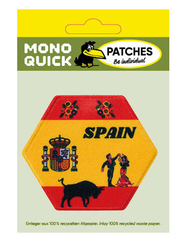 Applikation, Patch, Bügelbild: Wabe Spanien