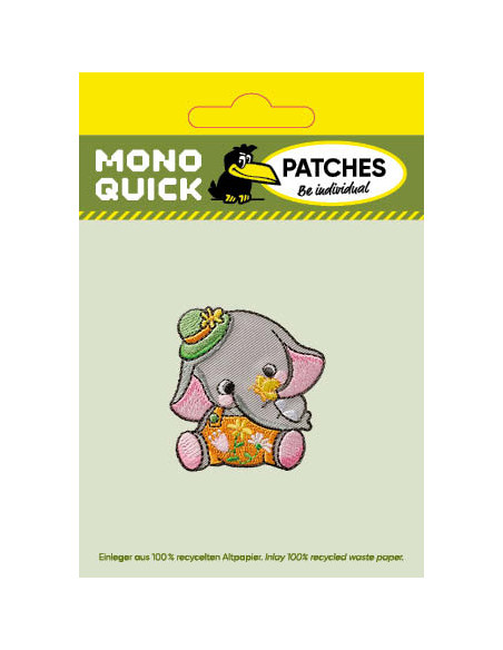 Applicatie, Patch, Strijkapplicatie: Olifant met vlinder