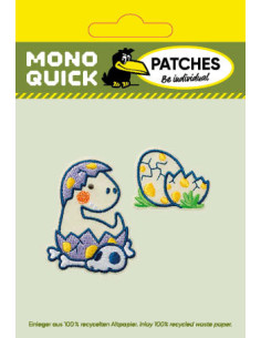 Applikation, Patch, Bügelbild: Dino Set 2tlg. Blau 2