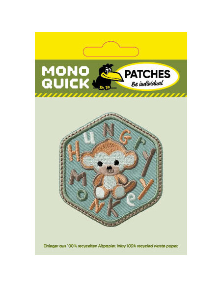 Appliqué, Patch, Iron-on: Hungry Monkey