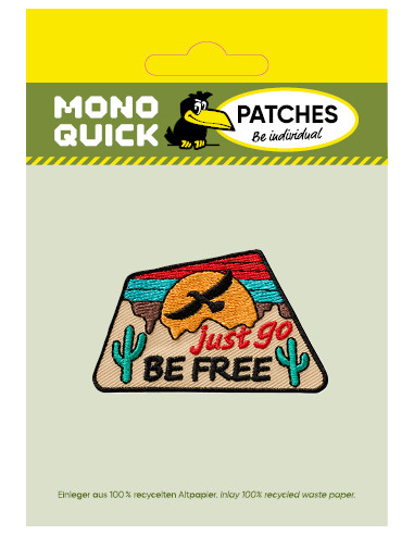 Applikation, Patch, Bügelbild: Just go be free