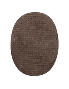 Flicken, Patch, Bügelbild: Stoffflicken Oval Braun 2 Stk.