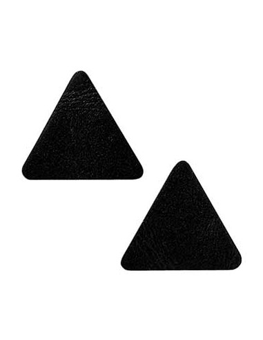 Rapiécer, Patch, Écusson thermocollant : Patch thermocollant triangles en cuir noir 2 pcs.
