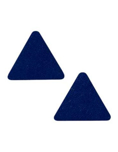 Flicken, Patch, Aufbügler: Bügelflick Dreiecke Leder blau...