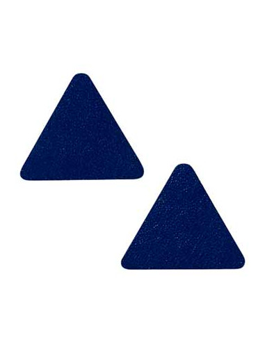 Rapiécer, Patch, Écusson thermocollant : Patch thermocollant triangles en cuir bleu 2 pcs.