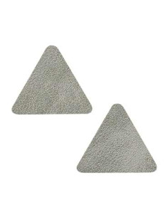 Flicken, Patch, Aufbügler: Bügelflick Dreiecke Leder grau...