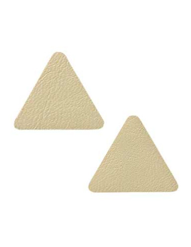 Pleister, Patch, Strijkapplicatie: Driehoeken leer beige 2 st.