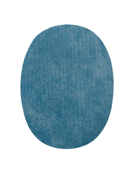 Appliqué, Patch, Iron-on: Stoffen patches ovaal blue 2 stuks.