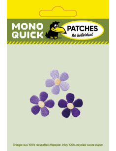 Applicatie, Patch, Strijkapplicatie: Set bloemen paars 2