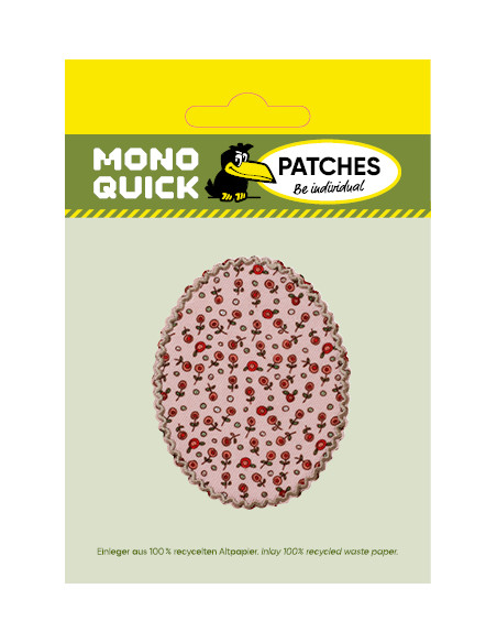 Application, Patch, Repassant : Patch 2 pcs. Motif floral rose