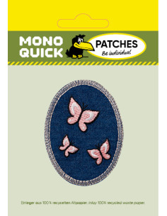 Applikation, Patch, Bügelbild: Jeansflick Schmetterlinge 2