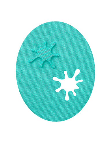 Applicatie, Patch, Strijkapplicatie: Patch 2pcs Turquoise Splash