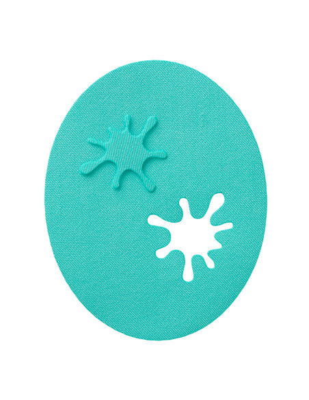 Applicatie, Patch, Strijkapplicatie: Patch 2pcs Turquoise Splash