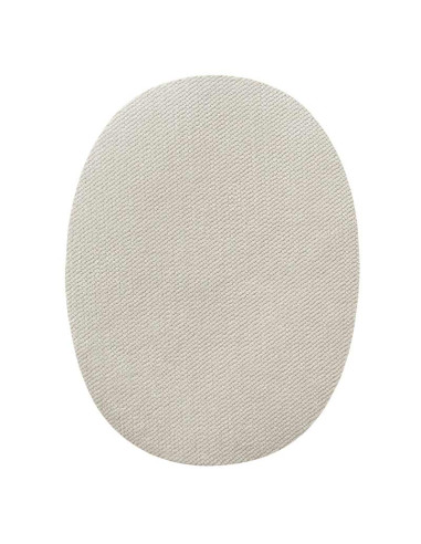 Applicatie, Patch, Strijkapplicatie: Stoffen lappen ovaal crème 2 stuks.