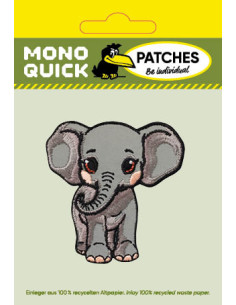 Applikation, Patch, Bügelbild: Elefant Reflex 2