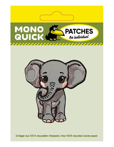 Applikation, Patch, Bügelbild: Elefant Reflex