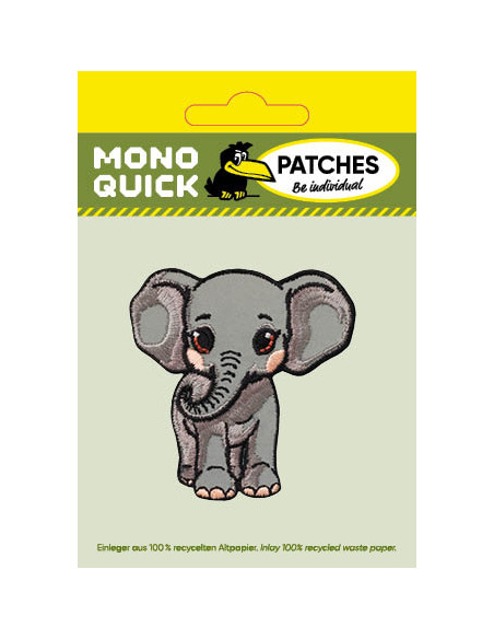 Applikation, Patch, Bügelbild: Elefant Reflex