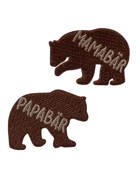 Applicatie, Patch, Strijkapplicatie: Mama+Papa Beren