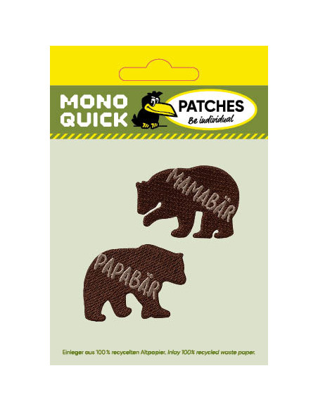 Applicatie, Patch, Strijkapplicatie: Mama+Papa Beren