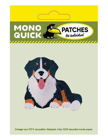 Applikation, Patch, Bügelbild: Hund Berner