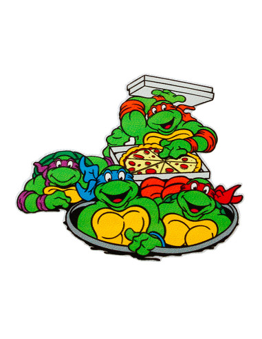 Applikation, Patch, Aufbügler: TMNT© Pizza