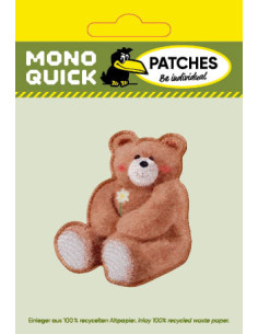Appliques, Patch, Écusson thermocollant : Ours avec fleur 2