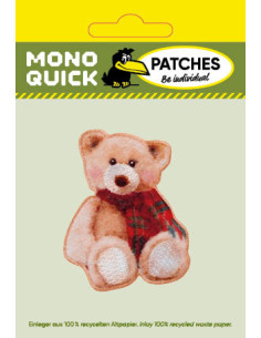 Applicatie, Patch, Strijkapplicatie: Beer met sjaal 2
