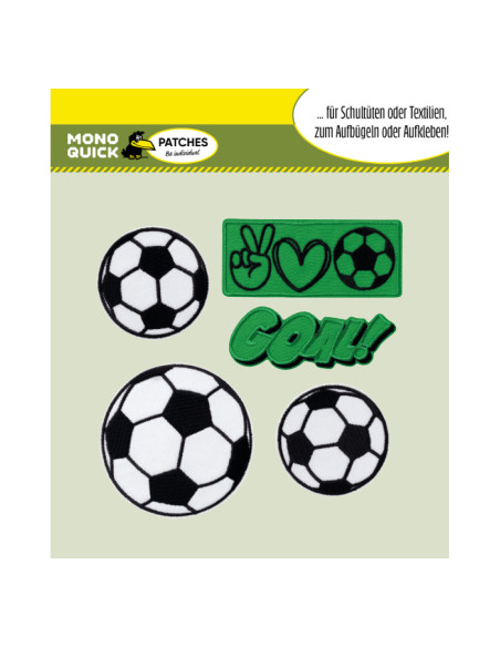 Appliques, Patch, Écusson thermocollant : Set de football Grand motif de sac d'école