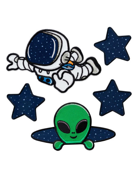 Applikation, Patch, Bügelbild: Weltraum Set Groß Schultütenmotiv