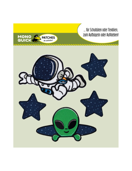 Appliques, Patch, Écusson thermocollant : Espace Set Grand motif de sac d'école