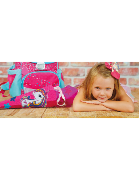 Appliques, Patch, Écusson thermocollant : Set licorne motif sac d'école