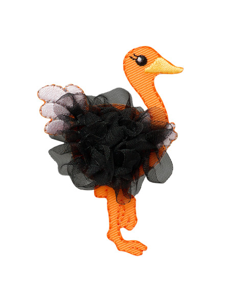 Applikation, Patch, Bügelbild: Strauss mit Tüll