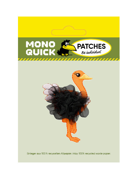 Applikation, Patch, Bügelbild: Strauss mit Tüll