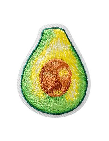Applikation, Patch, Bügelbild: Avocado halbiert