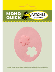 Pleister, Patch, Strijkapplicatie: Patch 2st. roze bloem 2
