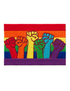 Applikation, Patch, Bügelbild: Flagge Regenbogen