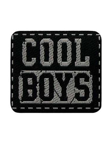 Applikation, Patch, Bügelbild: Cool Boys Etikett