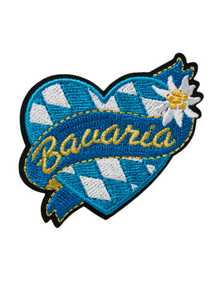 Applikation, Patch, Bügelbild: Bavaria Herz
