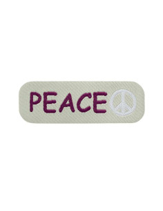Appliques, Patch, Écusson thermocollant : Peace beige...